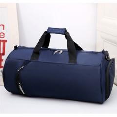 輕便圓筒尼龍旅行包 / 圓筒斜背包 /旅行袋 / 運動背包【B677】(深藍色)